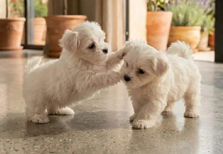 Cachorros de Bichón Maltés disponibles en Madrid pelo blanco